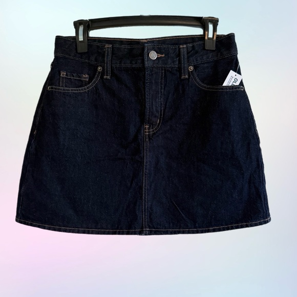 Old Navy Dresses & Skirts - Old Navy Dark Wash High-Rise Mini Skirt NWT